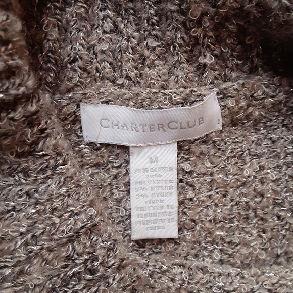 Charter Club Buttoned Envelope-Neck Sweater - Picture 2 of 5